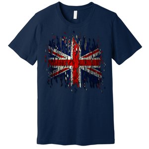 Ripped UK Great Britain Union Jack Torn Flag Premium T-Shirt