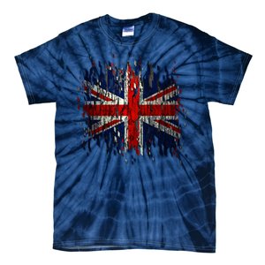 Ripped UK Great Britain Union Jack Torn Flag Tie-Dye T-Shirt