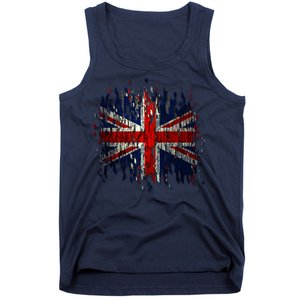 Ripped UK Great Britain Union Jack Torn Flag Tank Top