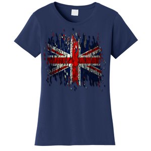 Ripped UK Great Britain Union Jack Torn Flag Women's T-Shirt