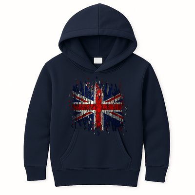 Ripped UK Great Britain Union Jack Torn Flag Kids Hoodie