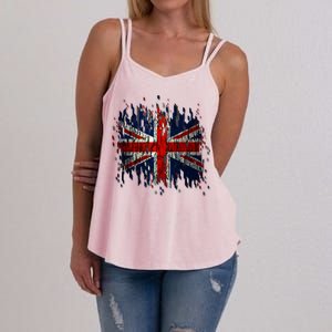 Ripped UK Great Britain Union Jack Torn Flag Women's Strappy Tank