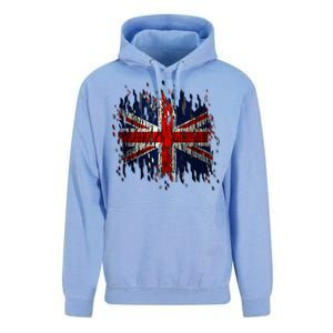 Ripped UK Great Britain Union Jack Torn Flag Unisex Surf Hoodie