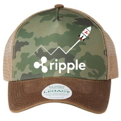 Ripple XRP To the Moon Crypto Rocket Chart Legacy Tie Dye Trucker Hat