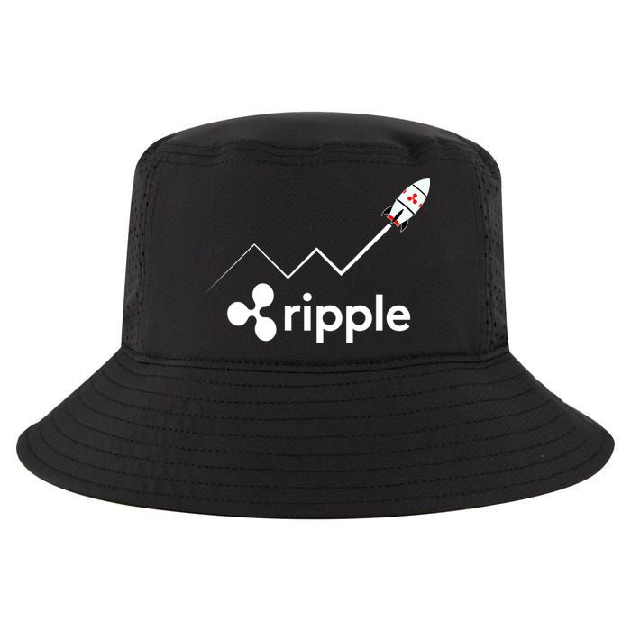 Ripple XRP To the Moon Crypto Rocket Chart Cool Comfort Performance Bucket Hat
