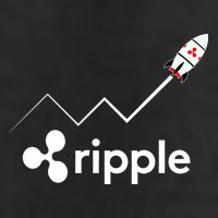 Ripple XRP To the Moon Crypto Rocket Chart 7 Panel Mesh Trucker Snapback Hat