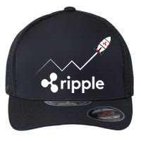 Ripple XRP To the Moon Crypto Rocket Chart Flexfit Unipanel Trucker Cap