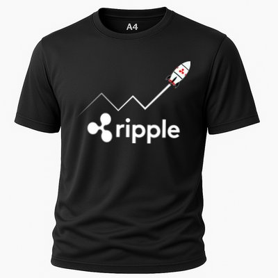 Ripple XRP To the Moon Crypto Rocket Chart Performance Shirt