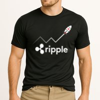 Ripple XRP To the Moon Crypto Rocket Chart Performance Shirt