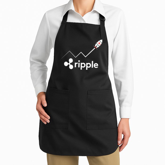 Ripple XRP To the Moon Crypto Rocket Chart Apron