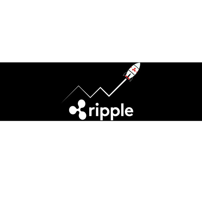 Ripple XRP To the Moon Crypto Rocket Chart Bumper Sticker