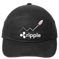 Ripple XRP To the Moon Crypto Rocket Chart 7-Panel Snapback Hat