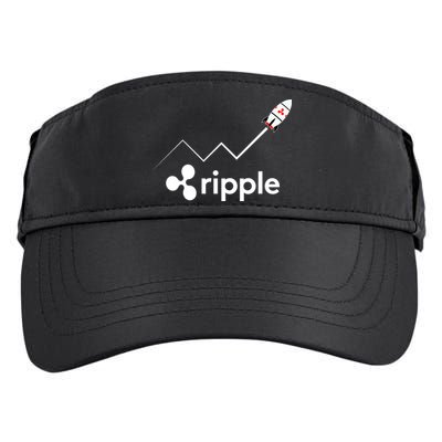 Ripple XRP To the Moon Crypto Rocket Chart Adult Drive Performance Visor