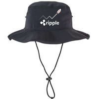 Ripple XRP To the Moon Crypto Rocket Chart Bucket Hat