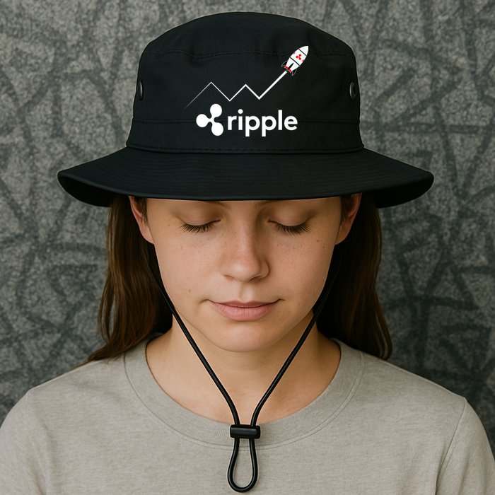 Ripple XRP To the Moon Crypto Rocket Chart Bucket Hat