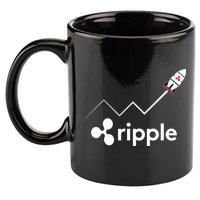 Ripple XRP To the Moon Crypto Rocket Chart 11oz C Handle Ceramic Mug