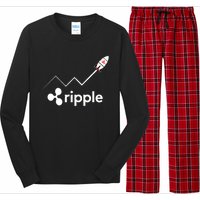 Ripple XRP To the Moon Crypto Rocket Chart Long Sleeve Pajama Set