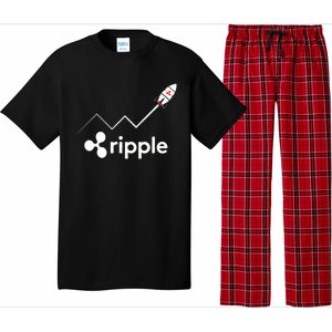 Ripple XRP To the Moon Crypto Rocket Chart Pajama Set