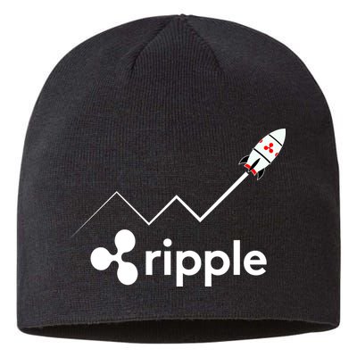 Ripple XRP To the Moon Crypto Rocket Chart Sustainable Beanie