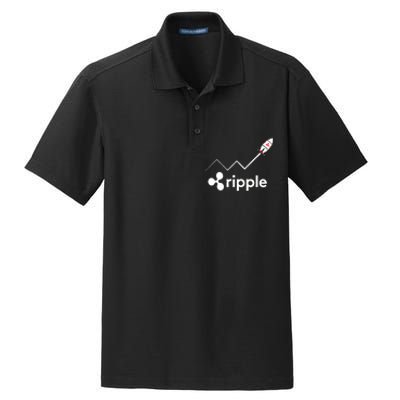 Ripple XRP To the Moon Crypto Rocket Chart Dry Zone Grid Polo