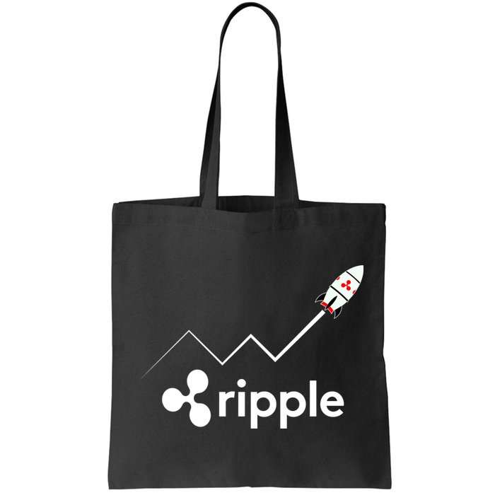 Ripple XRP To the Moon Crypto Rocket Chart Bag