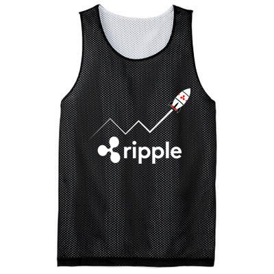 Ripple XRP To the Moon Crypto Rocket Chart Mesh Reversible Basketball Jersey Tank