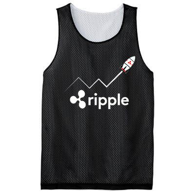 Ripple XRP To the Moon Crypto Rocket Chart Mesh Reversible Basketball Jersey Tank