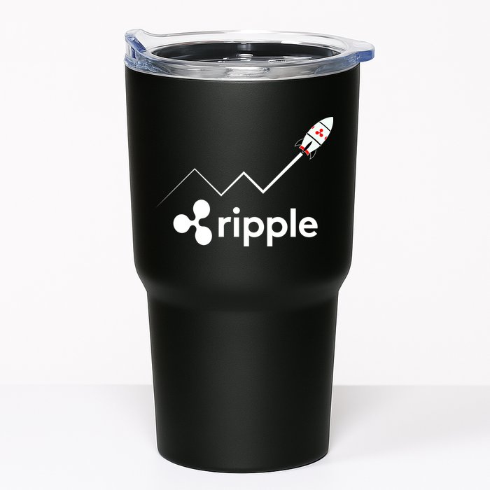 Ripple XRP To the Moon Crypto Rocket Chart Tumbler