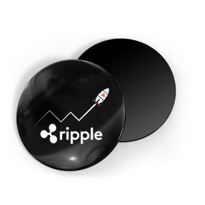 Ripple XRP To the Moon Crypto Rocket Chart Magnet