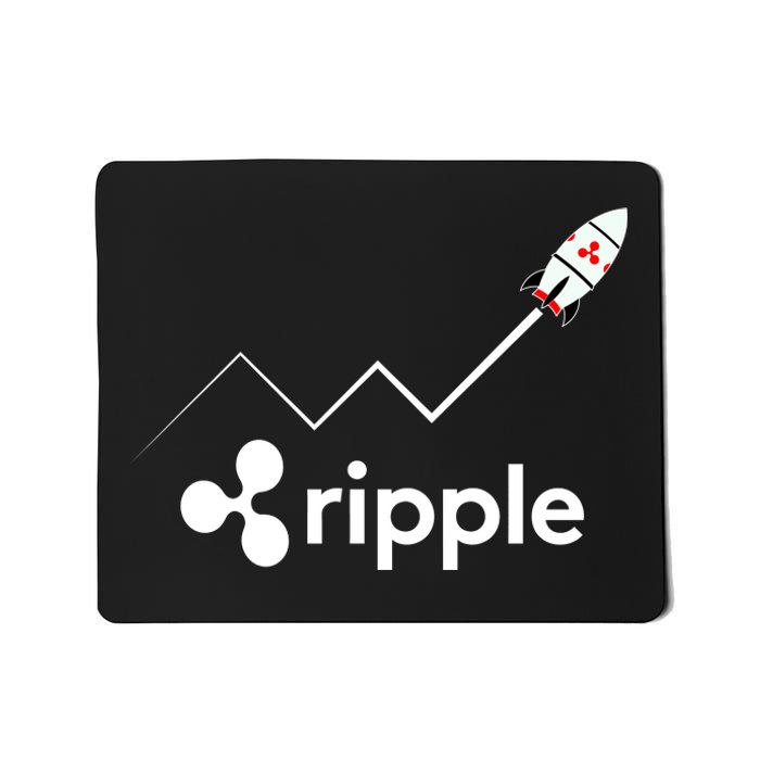 Ripple XRP To the Moon Crypto Rocket Chart Mousepad