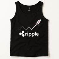 Ripple XRP To the Moon Crypto Rocket Chart Tank Top