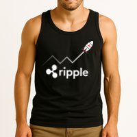 Ripple XRP To the Moon Crypto Rocket Chart Tank Top