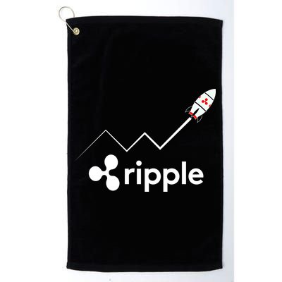 Ripple XRP To the Moon Crypto Rocket Chart Golf Towel