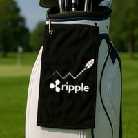 Ripple XRP To the Moon Crypto Rocket Chart Golf Towel