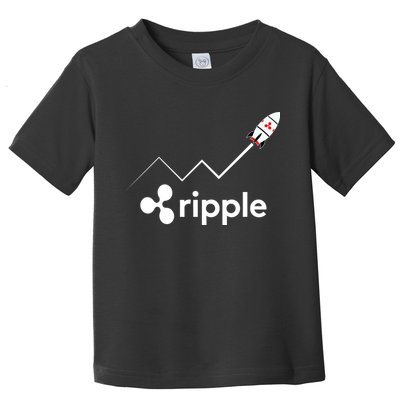 Ripple XRP To the Moon Crypto Rocket Chart Toddler T-Shirt