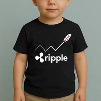 Ripple XRP To the Moon Crypto Rocket Chart Toddler T-Shirt