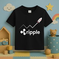 Ripple XRP To the Moon Crypto Rocket Chart Toddler T-Shirt