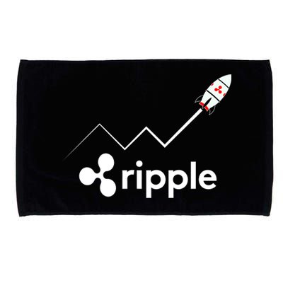 Ripple XRP To the Moon Crypto Rocket Chart Microfiber Hand Towel