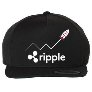 Ripple XRP To the Moon Crypto Rocket Chart Wool Snapback Cap