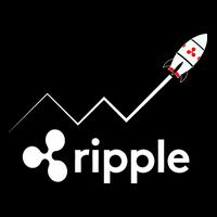 Ripple XRP To the Moon Crypto Rocket Chart Kids T-Shirt
