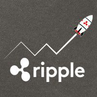 Ripple XRP To the Moon Crypto Rocket Chart Cotton Canvas Backpack