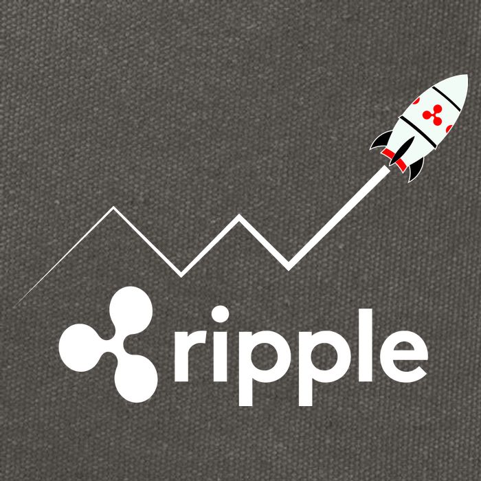 Ripple XRP To the Moon Crypto Rocket Chart Cotton Canvas Backpack