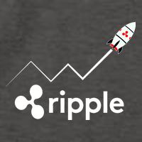 Ripple XRP To the Moon Crypto Rocket Chart Vector Backpack