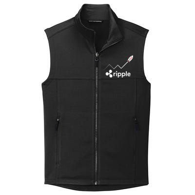 Ripple XRP To the Moon Crypto Rocket Chart Collective Smooth Fleece Vest