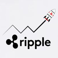 Ripple XRP To the Moon Crypto Rocket Chart Garment-Dyed Sweatshirt