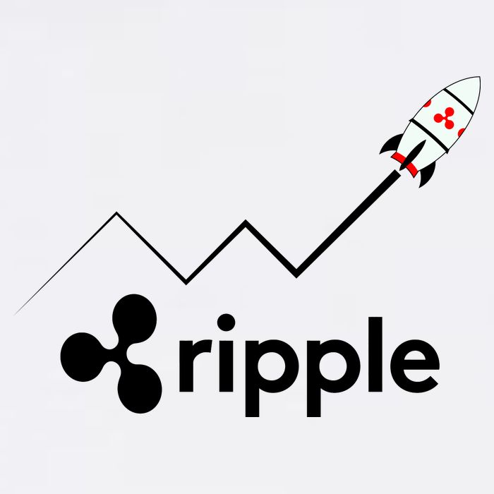 Ripple XRP To the Moon Crypto Rocket Chart Garment-Dyed Sweatshirt