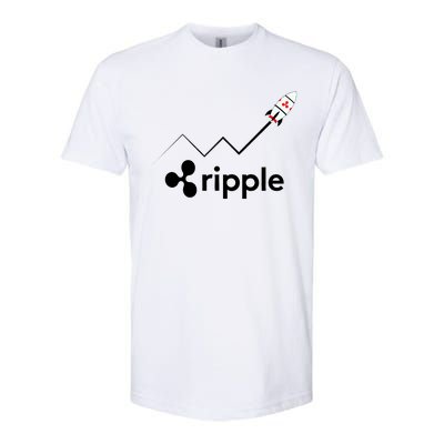 Ripple XRP To the Moon Crypto Rocket Chart Softstyle CVC T-Shirt