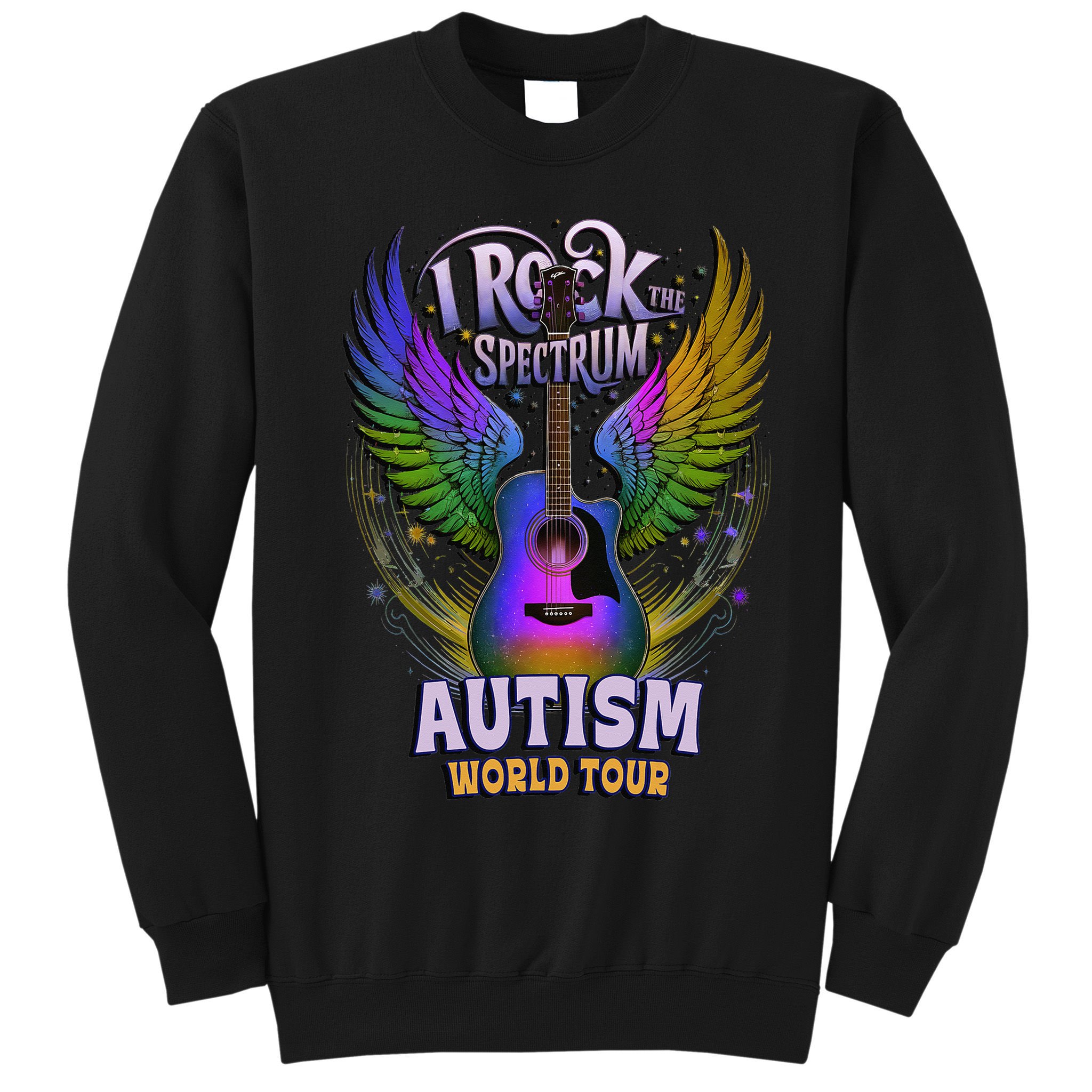Rockstar I ROCK THE SPECTRUM Autism World Awareness Dad Sweatshirt