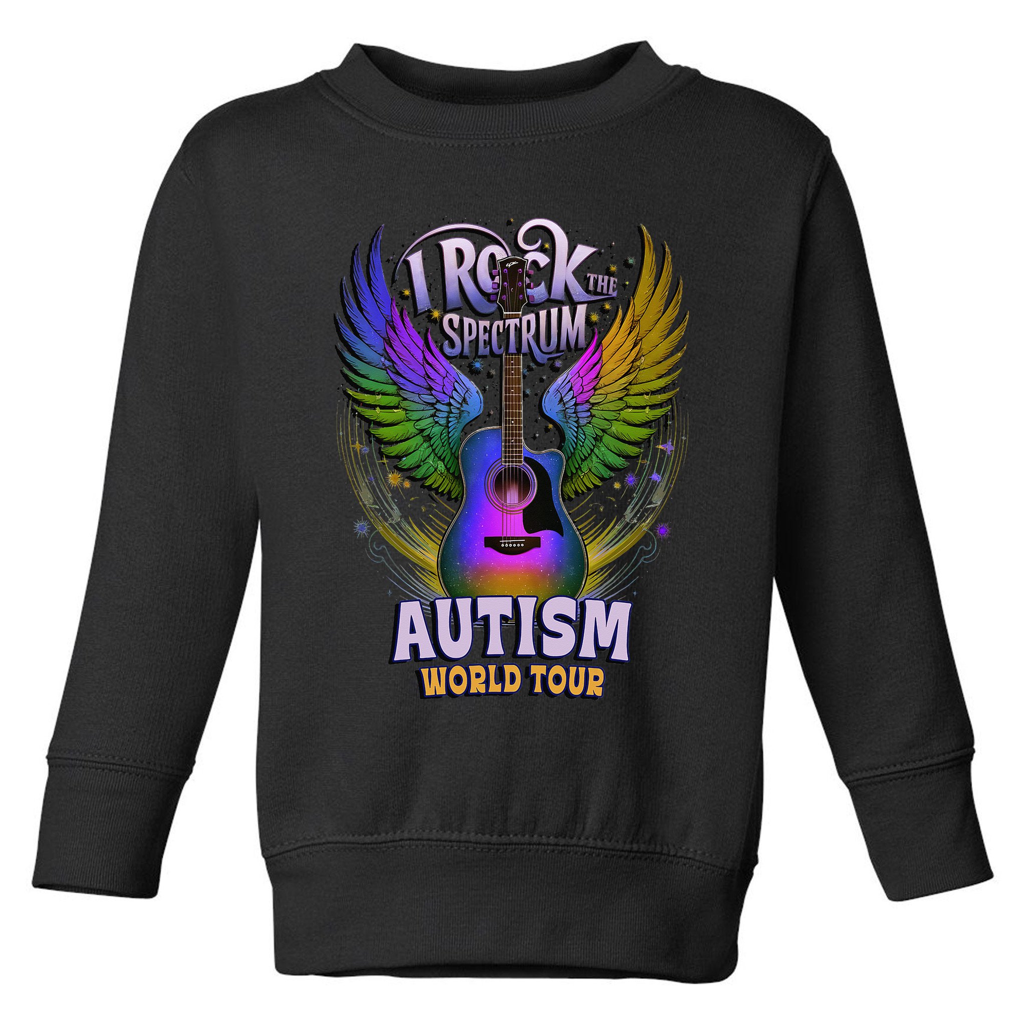 Rockstar I ROCK THE SPECTRUM Autism World Awareness Dad Toddler Sweatshirt