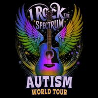 Rockstar I ROCK THE SPECTRUM Autism World Awareness Dad Kids T-Shirt